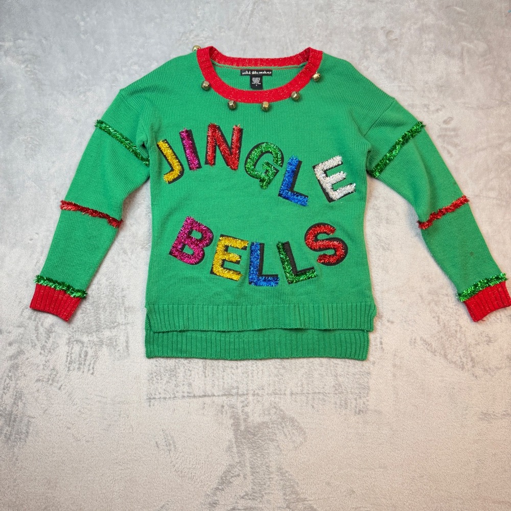 United States Sweaters Sweater Women S Green Jingle Bells Ugly Christmas Sweater